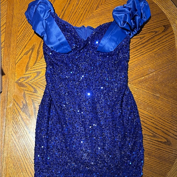 Shein Belle Blue Dress Size 6 - Picture 1 of 4
